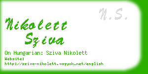 nikolett sziva business card